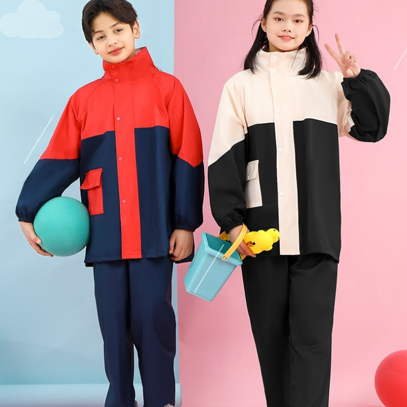 Women'S Fashion Raincoat - เสื้อกันฝนเด็กกางเกงฝนชุดแฟชั่นนักเรียนเต็มรูปแบบกันน้ําแยกเสื้อกันฝนสําหรับ Go To School Travel Camping