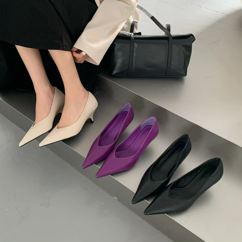 Women'S Fashion Footwear - รองเท้าส้นเตี้ยแบบสวม SUOJIALUN คอลเลคชั่นฤดูใบไม้ผลิ 2025 แบรนด์ใหม่สำหรับผู้หญิง ดีไซน์หัวแหลม