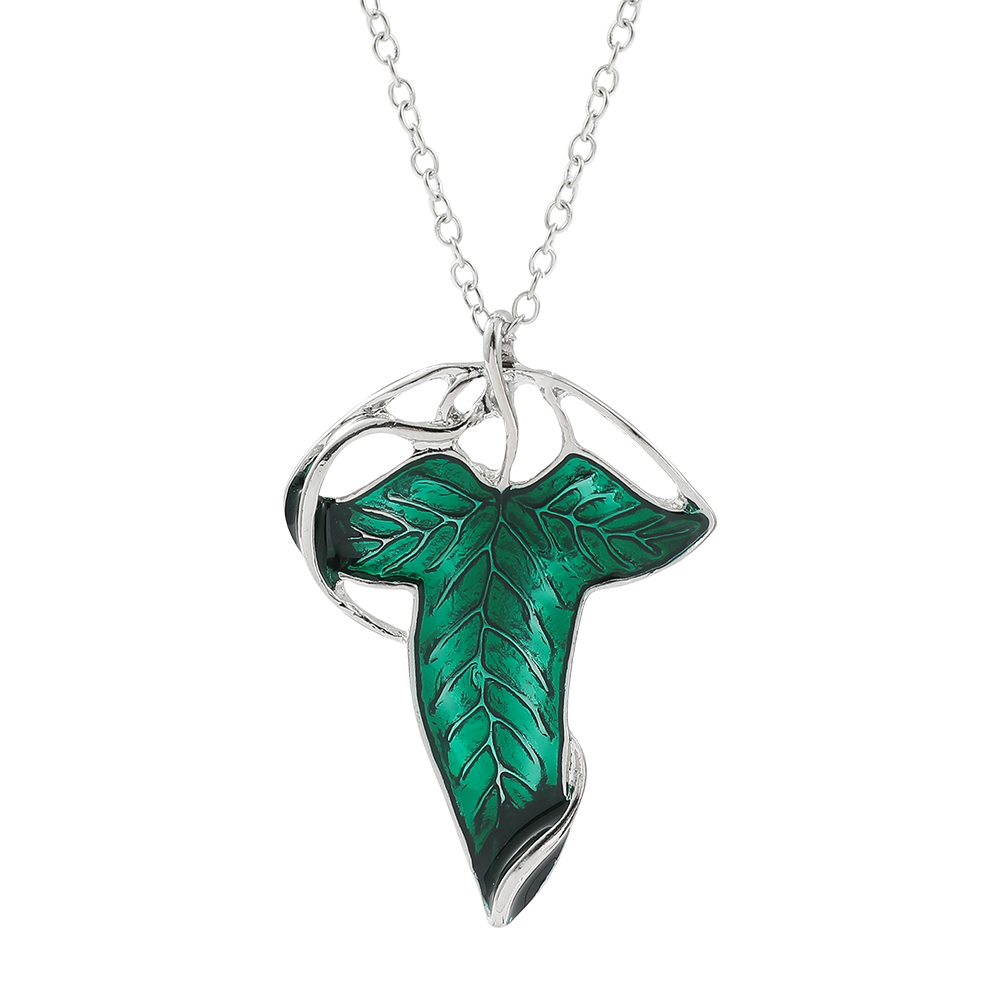Women Fashion Jewellery - สร้อยคอจี้ใบไม้สีเขียวสไตล์วินเทจ สร้อยแฟชั่นสไตล์เอลฟ์สุดหรู ของขวัญเครื่องประดับสำหรับผู้หญิง