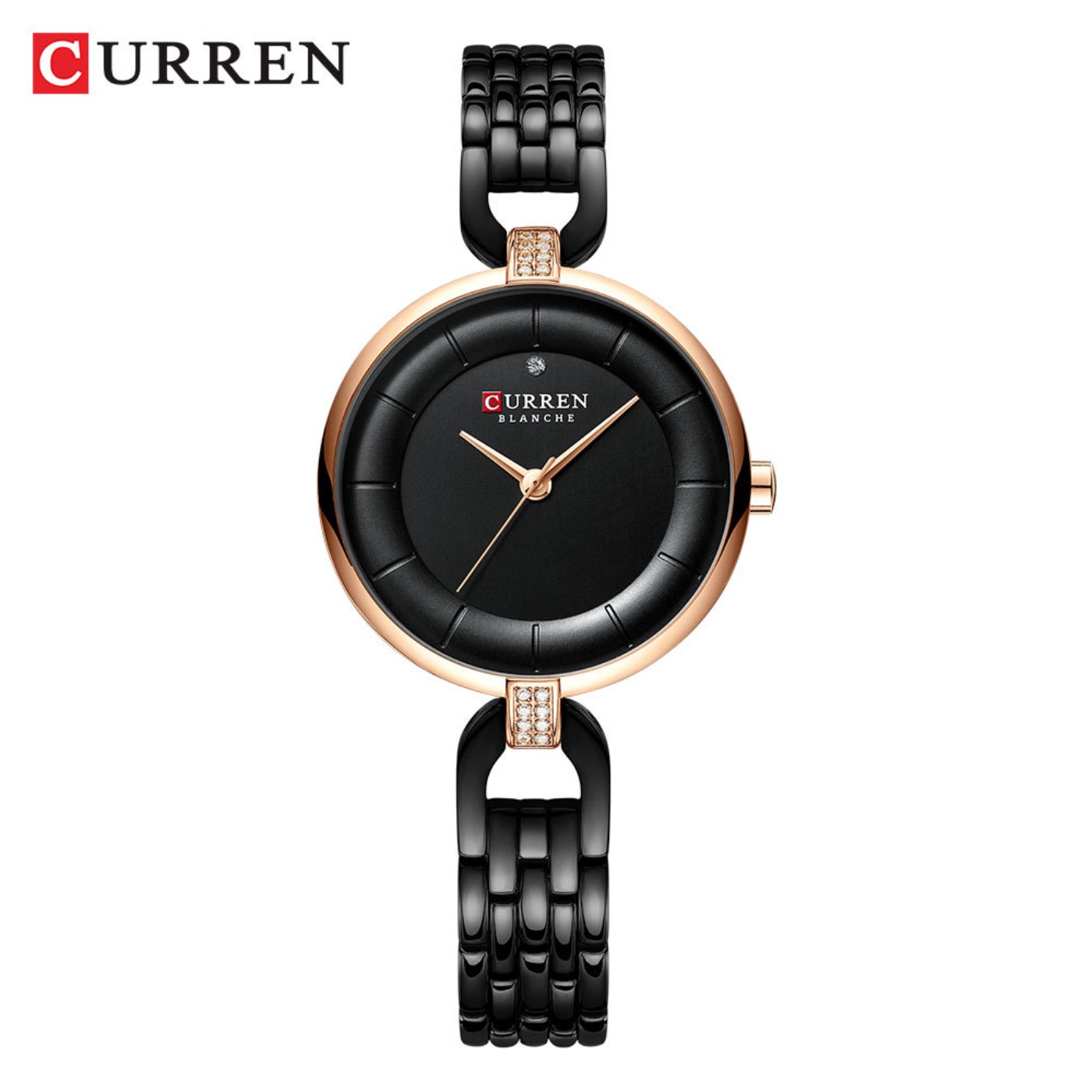 Fashion Women Watch - นาฬิกาผู้หญิง CURREN แบรนด์หรูแฟชั่นลำลองสุภาพสตรีนาฬิกาข้อมือควอตซ์โรสโกลด์สแตนเลสสตีลนาฬิกาสำหรับสาว