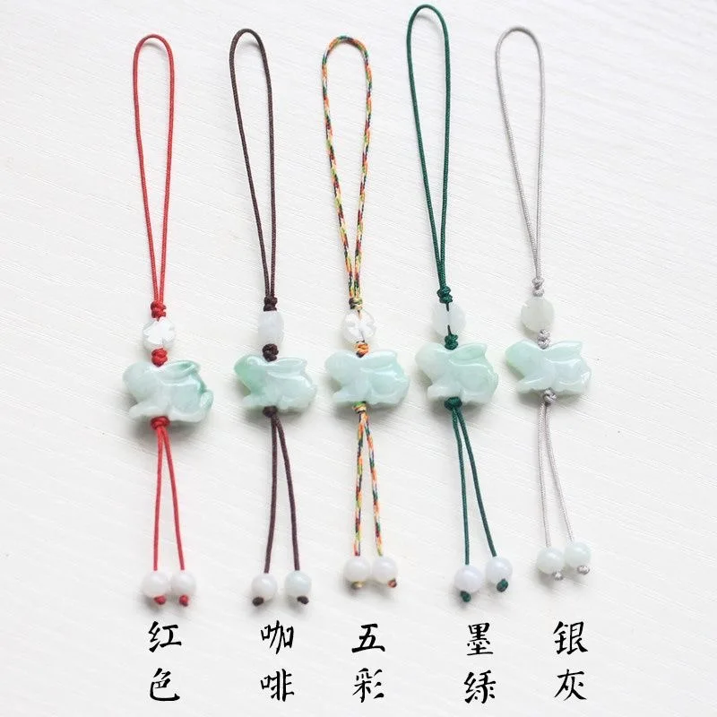 Women Fashion Jewellery - การปรับแต่ง Emerald จีนกระต่าย DIY โทรศัพท์ Key