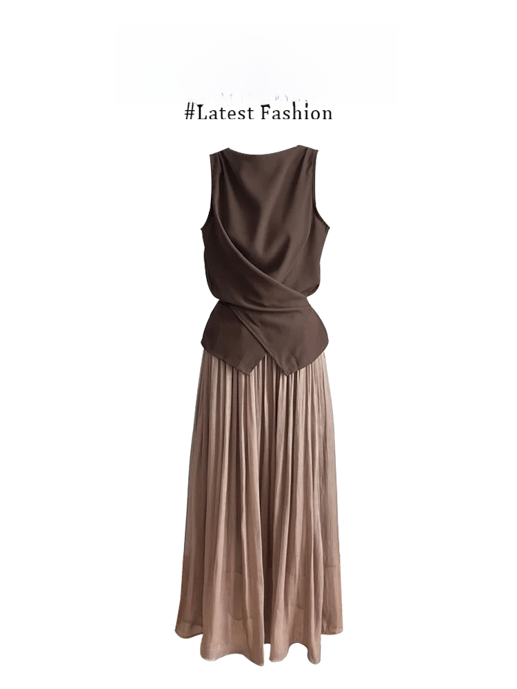 Women Fashion Over The Years - ชุดเซ็ตเสื้อครอปโอเวอร์ไซส์กับกางเกงขายาวทรงกว้าง Parkyeon2025 สไตล์ลำลองหรูหรา แฟชั่นฤดูร้อนอเนกประสงค์สำหรับสาวๆ แขนสั้น