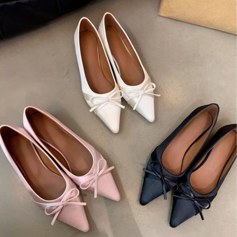 Women'S Fashion Footwear - รองเท้าแตะแฟชั่นผ้าชีฟองสไตล์ใหม่สำหรับฤดูร้อน ประดับโบว์หวานๆ สวมใส่สบาย เหมาะสำหรับใส่กลางแจ้ง ปี 2026