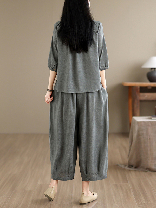 ชุดเซ็ตสองชิ้น เสื้อเชิ้ตผ้าลิ - Women Fashion Over The Years บทวิจารณ์และราคา