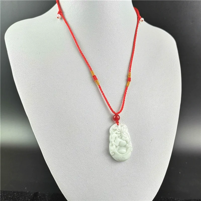 จีน Zodiac แกะสลักหยกจี้สร้อยค - Women Fashion Jewellery บทวิจารณ์และราคา