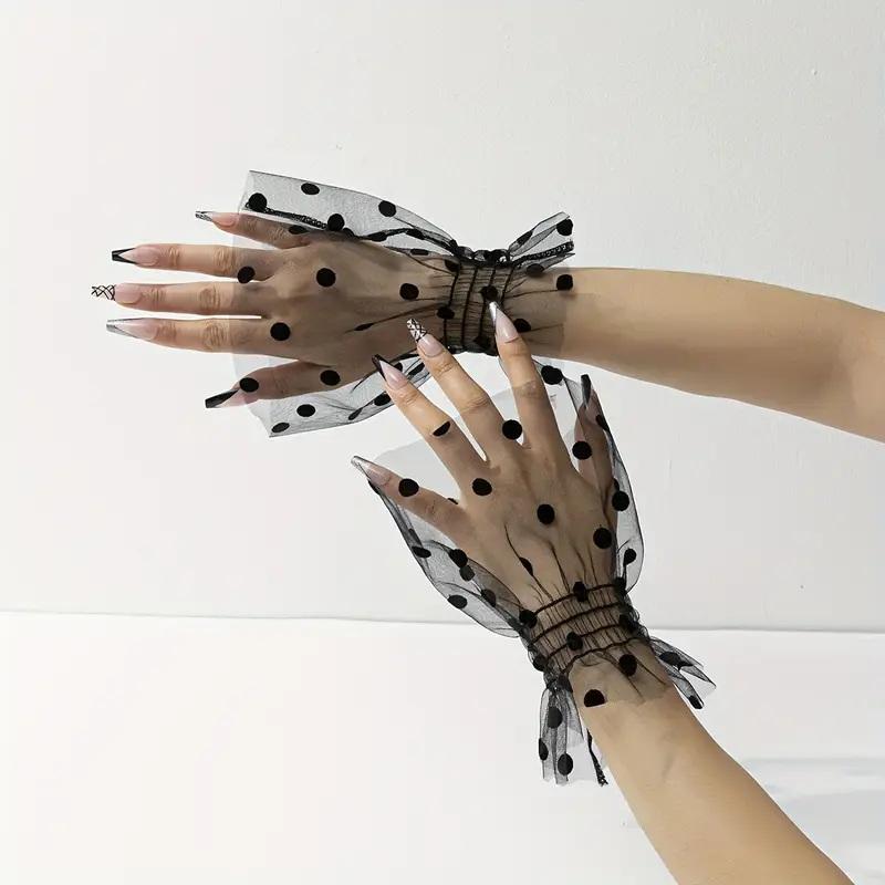 ถุงมือถ่ายภาพเล็บปลอมแบบจีบ 1  - Women Fashion Gloves บทวิจารณ์และราคา