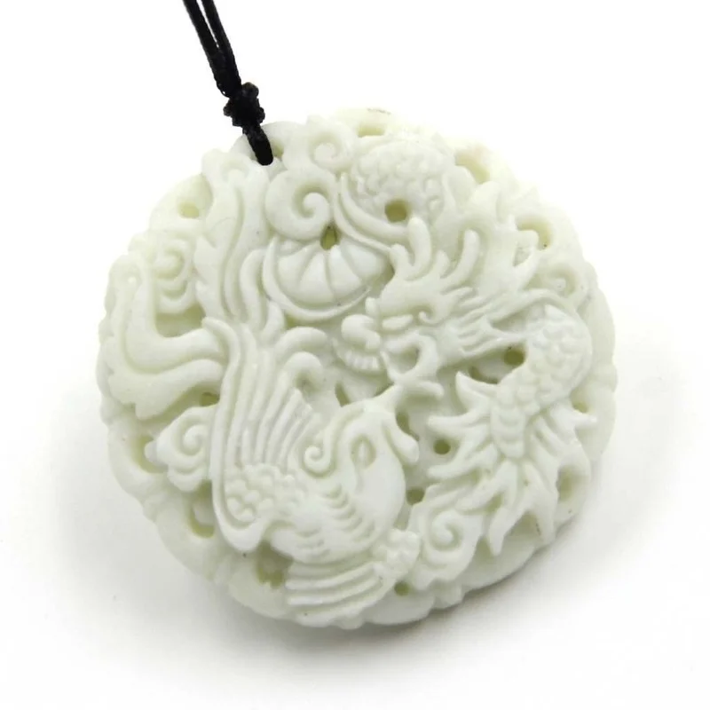 หยกสีขาวธรรมชาติ Dragon Phoeni - Women'S Fashion บทวิจารณ์และราคา