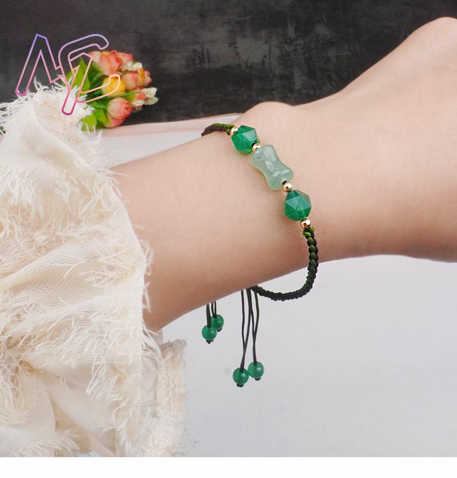 สร้อยข้อมือลูกปัดหยกธรรมชาติสี - Women Fashion Designer บทวิจารณ์และราคา