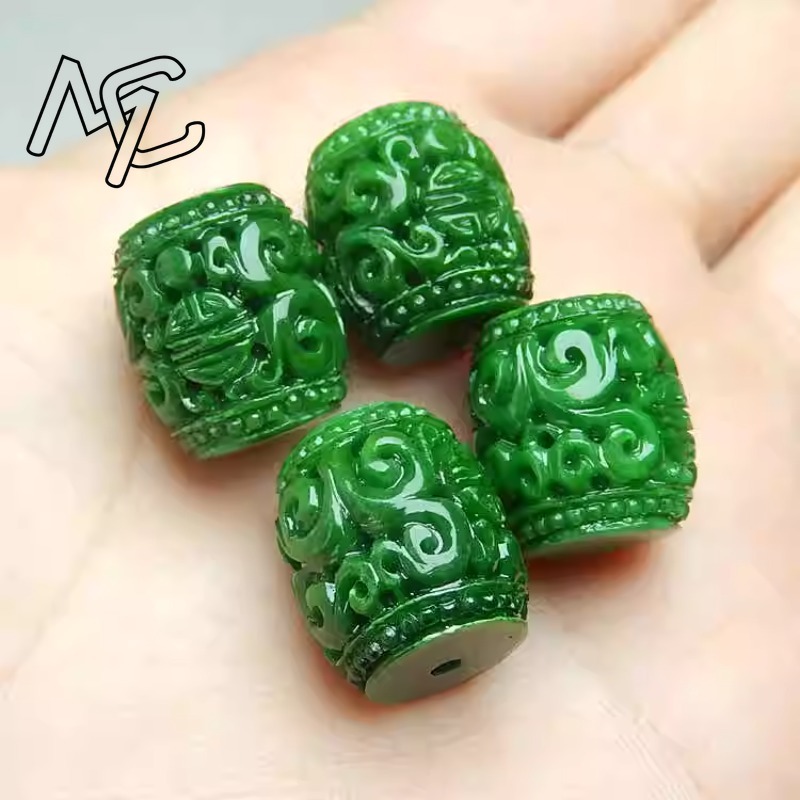 5 PC ธรรมชาติสีเขียวหยกแกะสลัก - Women Fashion Jewellery บทวิจารณ์และราคา