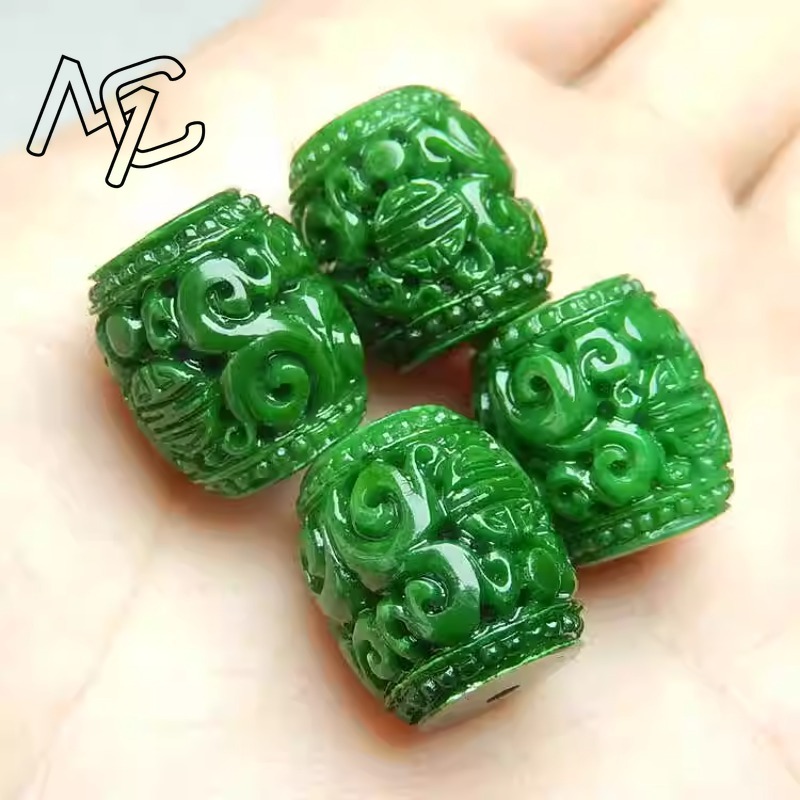 5 PC ธรรมชาติสีเขียวหยกแกะสลัก - Women Fashion Jewellery บทวิจารณ์และราคา
