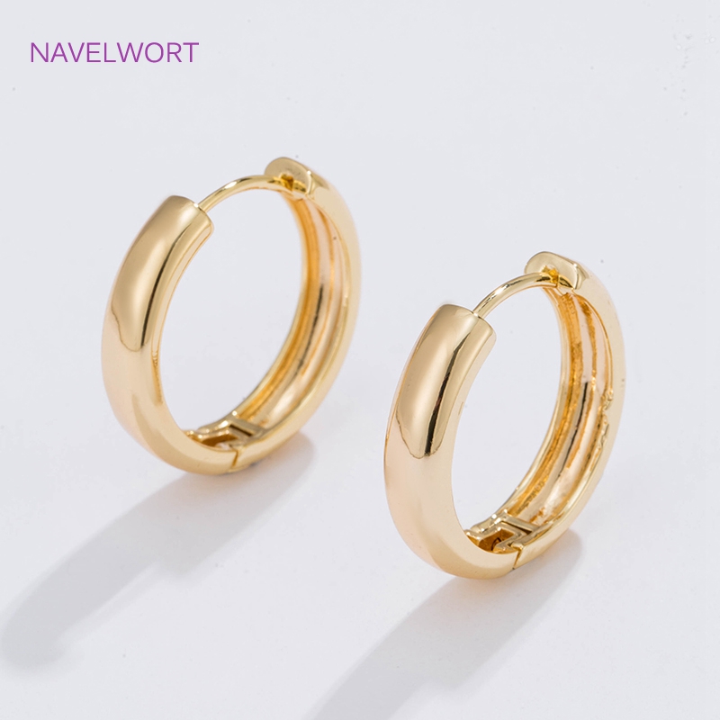 6 ขนาดต่างหูห่วงวงกลมชุบทองของ - Women Fashion Jewellery บทวิจารณ์และราคา