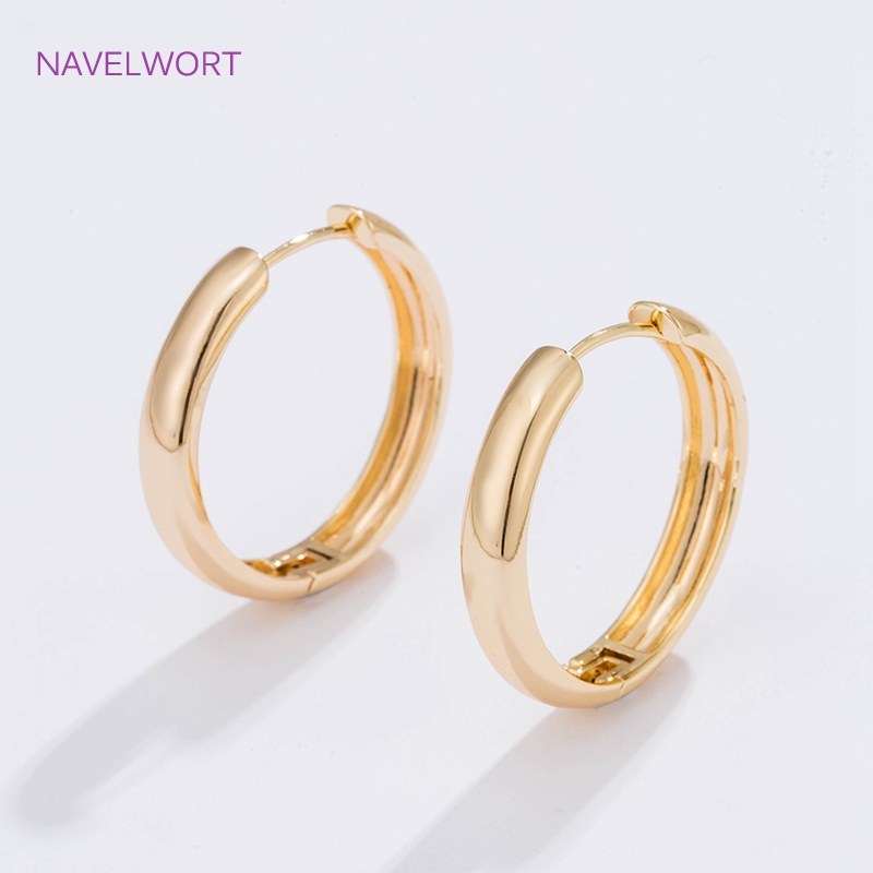 6 ขนาดต่างหูห่วงวงกลมชุบทองของ - Women Fashion Jewellery บทวิจารณ์และราคา