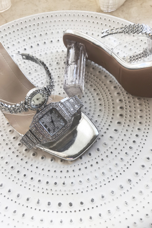 รองเท้าส้นสูงคริสตัลดีไซน์ดั้ง - Fashion Women Watch บทวิจารณ์และราคา