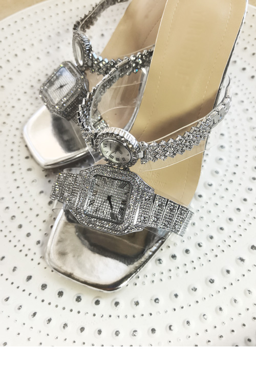 รองเท้าส้นสูงคริสตัลดีไซน์ดั้ง - Fashion Women Watch บทวิจารณ์และราคา