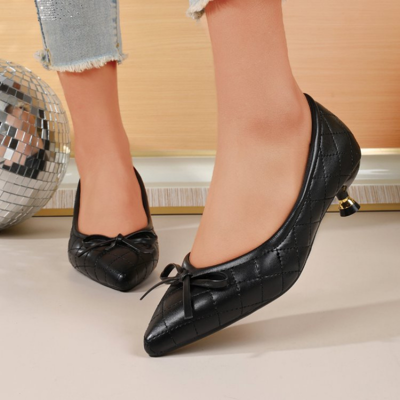 รองเท้าส้นเตี้ยหัวแหลมประดับโบ - Women'S Fashion Footwear บทวิจารณ์และราคา