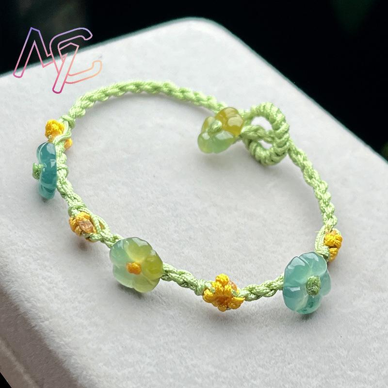 มุกหยกพม่าสร้อยข้อมือดอกไม้เคร - Women Fashion Designer บทวิจารณ์และราคา