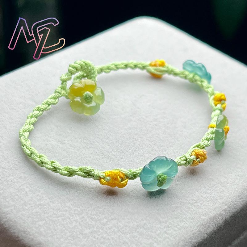 มุกหยกพม่าสร้อยข้อมือดอกไม้เคร - Women Fashion Designer บทวิจารณ์และราคา