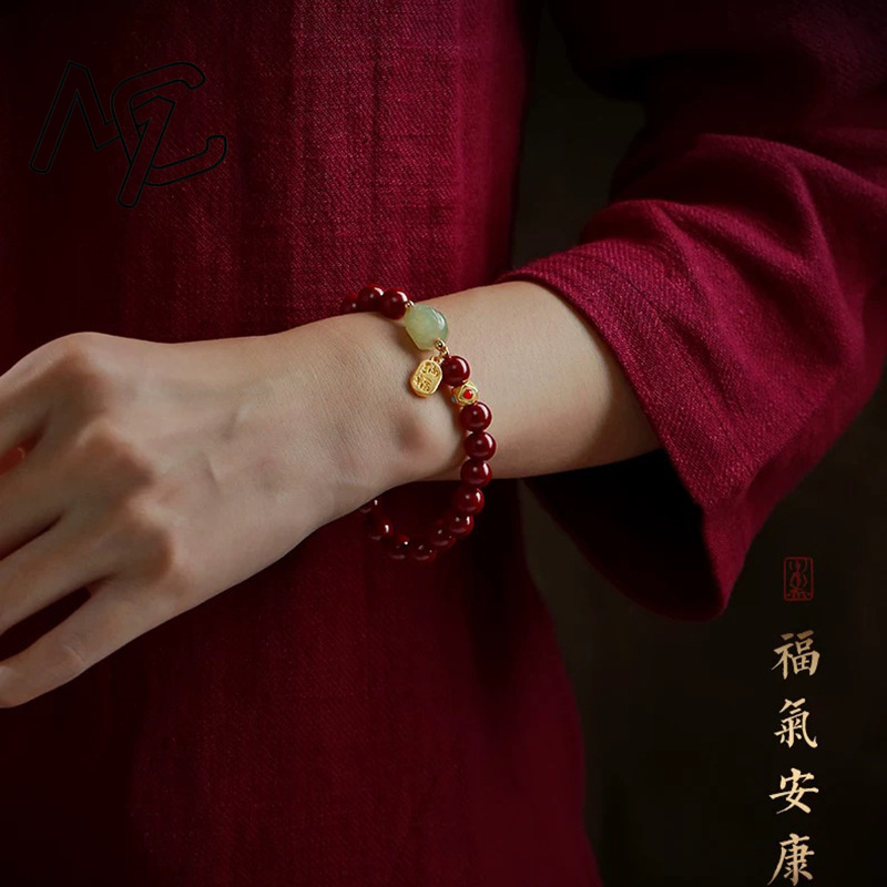 กำไลข้อมือซินนาบาร์สีแดงธรรมชา - Women Fashion Jewellery บทวิจารณ์และราคา