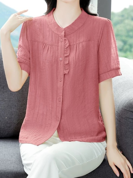 เสื้อเชิ้ตแขนสั้นผ้าลินินผสมคอ - Women Fashion Over The Years บทวิจารณ์และราคา