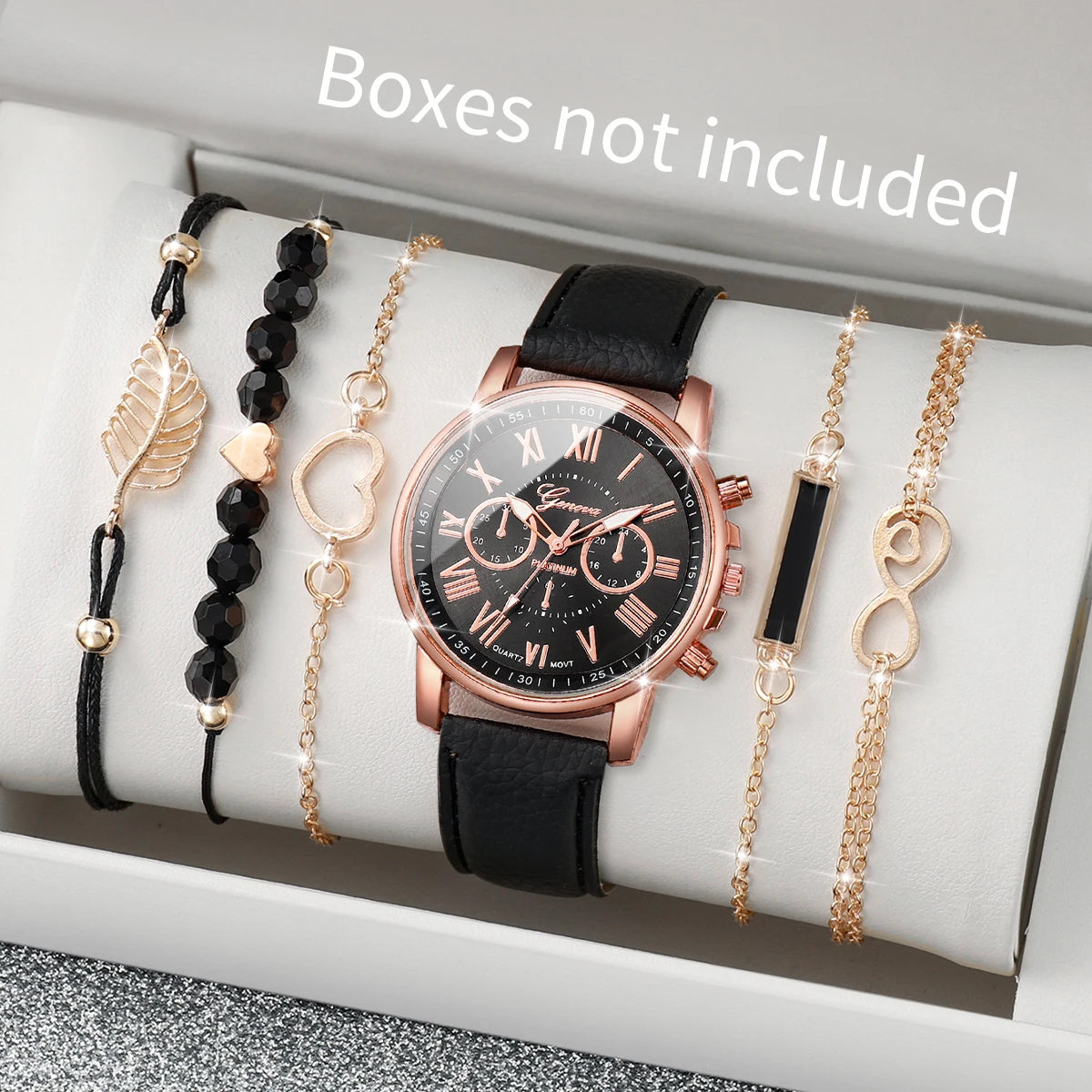 ชุดนาฬิกาผู้หญิงแบบสุ่มในกล่อง - Fashion Women Watch บทวิจารณ์และราคา