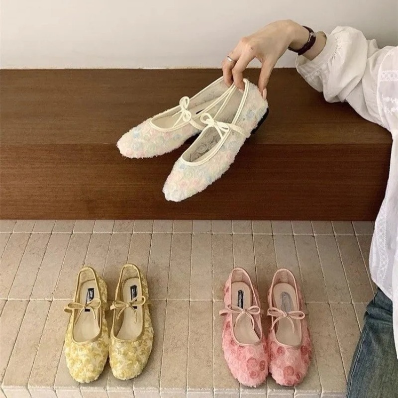 รองเท้าแมรี่เจนตาข่ายลายกุหลาบ - Women'S Fashion Footwear บทวิจารณ์และราคา