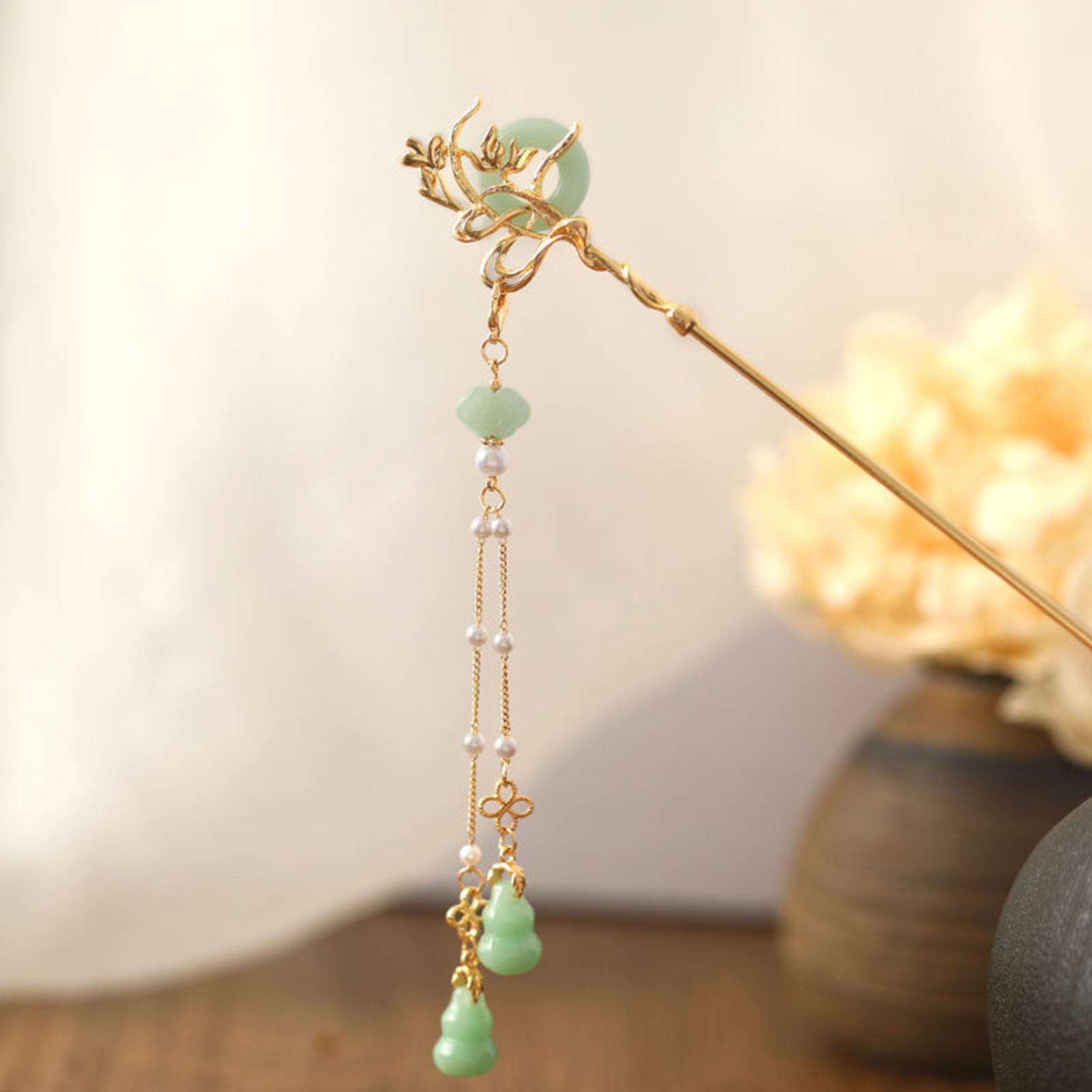 สไตล์จีนแก้วสําหรับผู้หญิงEleg - Women Fashion Jewellery บทวิจารณ์และราคา