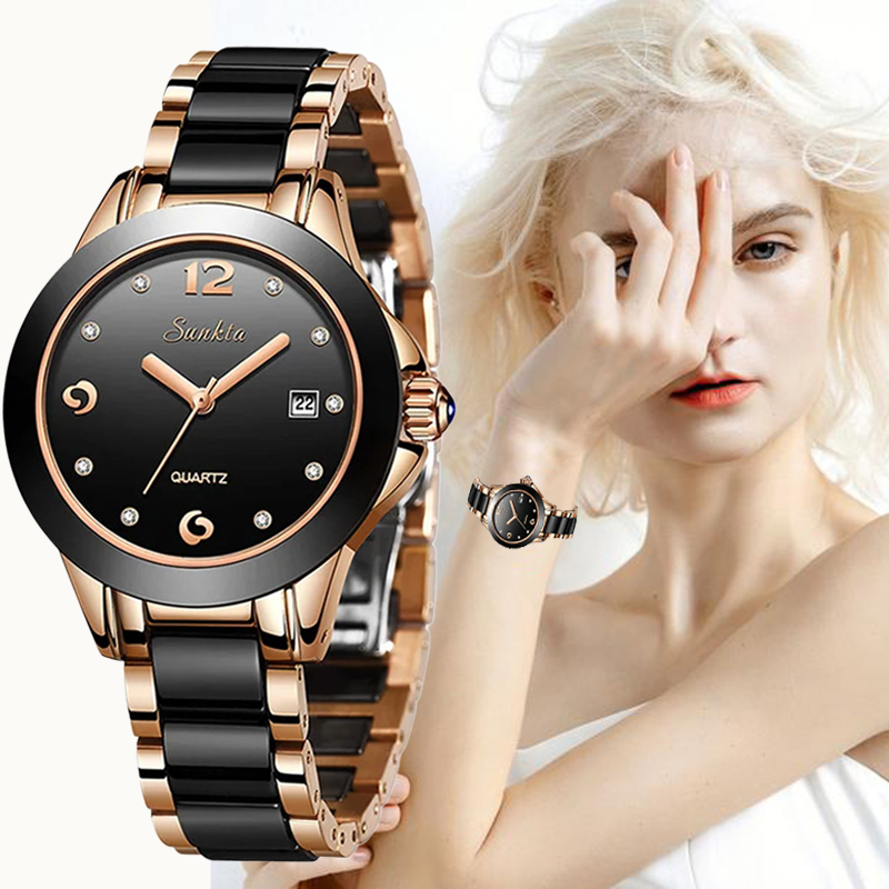 นาฬิกาข้อมือผู้หญิง LIGE Sunkt - Fashion Women Watch บทวิจารณ์และราคา