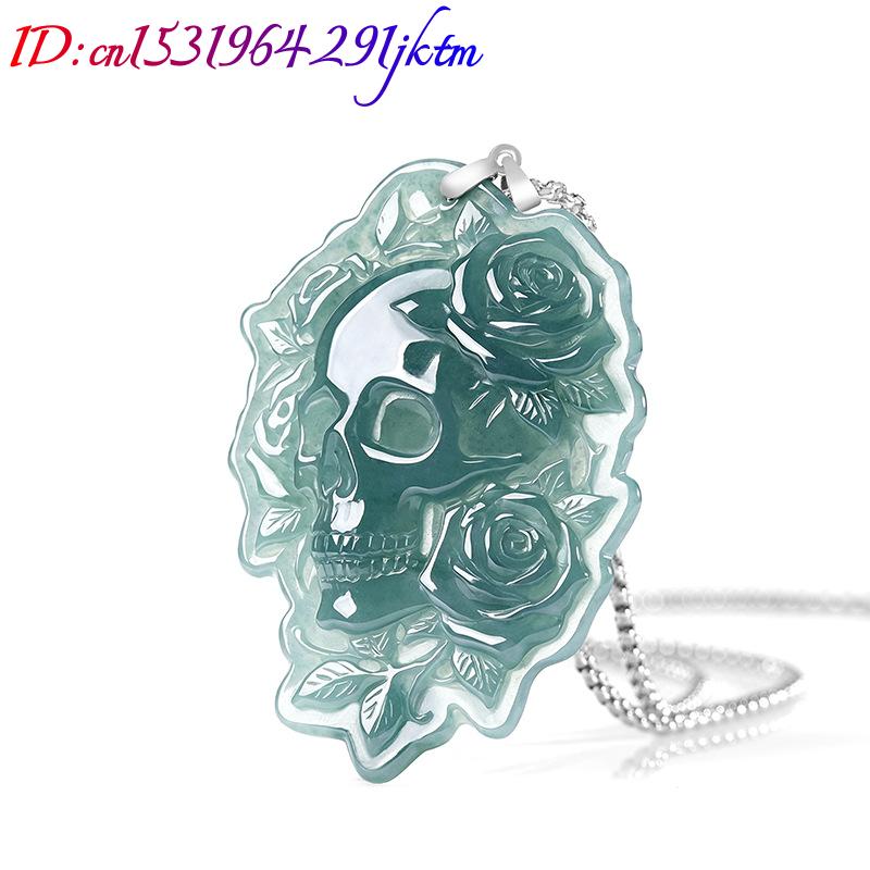 จี้สร้อยคอรูปหัวกะโหลกหยกพม่าแ - Women Fashion Designer บทวิจารณ์และราคา