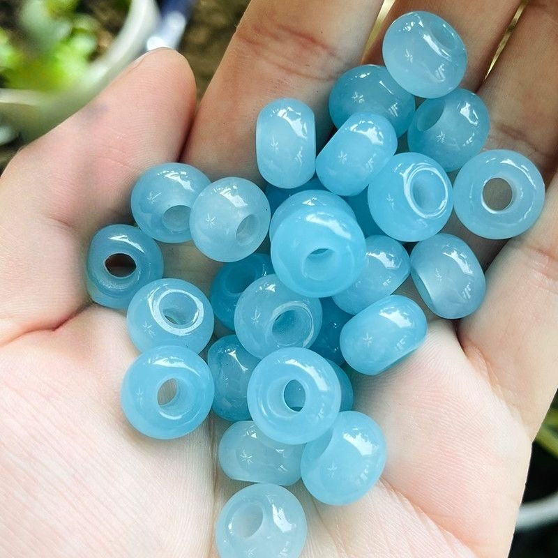 10 ชิ้น ลูกปัดเจไดต์สีน้ำเงินท - Women Fashion Jewellery บทวิจารณ์และราคา